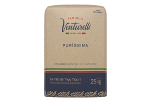 Farinha de Trigo Famiglia Venturelli Puríssima 25kg - Tipo 1-  Papel