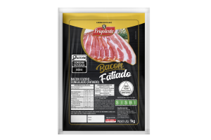 Bacon Fatiado para Lanche Frigoleste Pct 1Kg Cx 10Kg