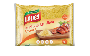 Farinha de Mandioca Lopes Amarela Média- 20x1kg