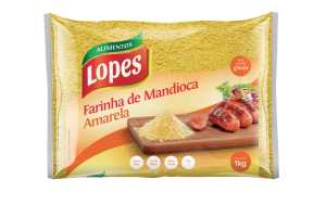 Farinha de Mandioca Lopes Amarela Média- 20x1kg