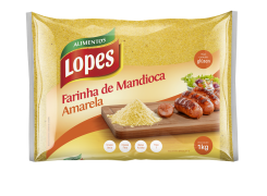 Farinha de Mandioca Lopes Amarela Fina- 20x1kg