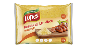 Farinha de Mandioca Lopes Amarela Fina- 20x1kg