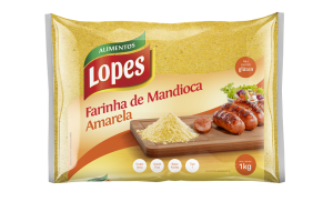 Farinha de Mandioca Lopes Amarela Fina- 20x1kg