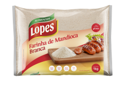 Farinha de Mandioca Lopes Branca Fina- 20x1kg