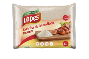 Farinha de Mandioca Lopes Branca Fina- 20x1kg