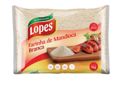 Farinha de Mandioca Lopes Branca Média- 20x1kg